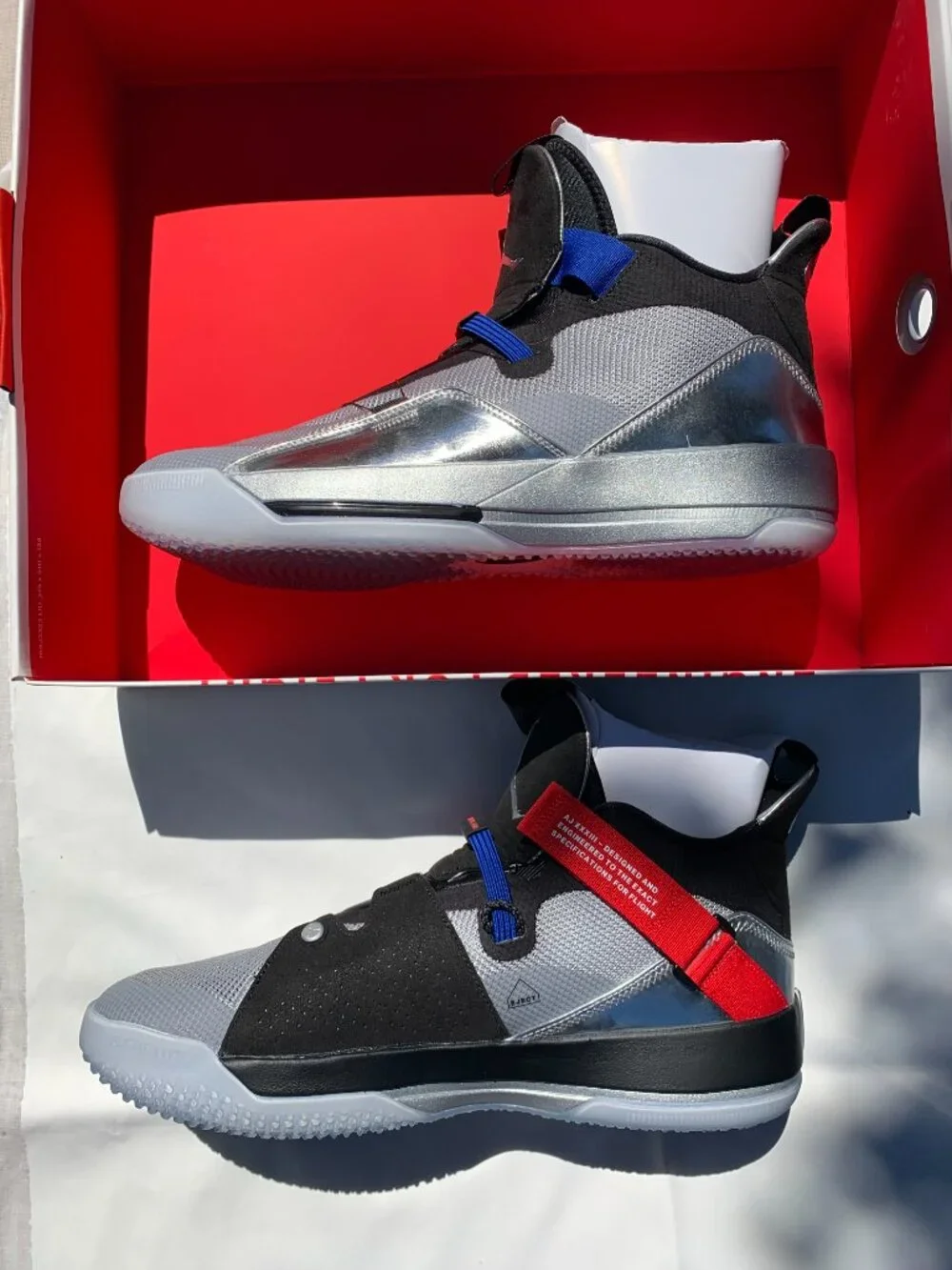 Air Jordan XXXIII metallic silver black All star Size 13